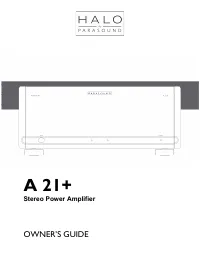 Parasound A21PLUSB