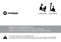 Horizon Fitness COMFORTU