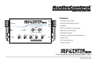 AudioControl EPICENTERMICRO
