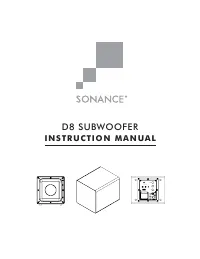 Sonance D8W - 93374