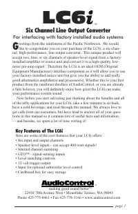 AudioControl LC6I
