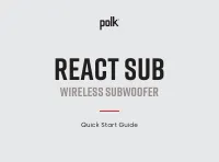 Polk REACT SUBWOOFER