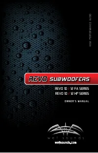 Wet Sounds REVO 12 FA S2-W-V2