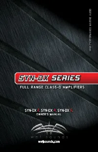 Wet Sounds SYN DX 4