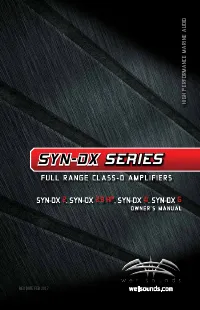 Wet Sounds SYN DX 2.3 HP