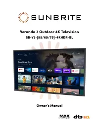 SunBrite SB-V3-55-4KHDR-BL
