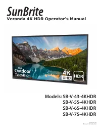 SunBrite SB-V-43-4KHDR-BL