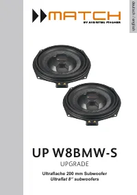 Audiotec Fischer UPW8BMW-S