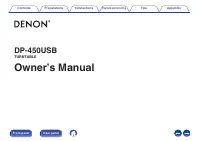 Denon DP450USBWT