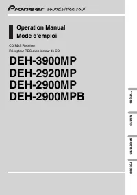 Pioneer DEH-2900MP (MPB) / DEH-2920MP