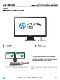 HP Display P203 (X7R53AA)