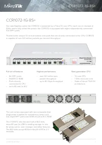 Mikrotik Cloud Core Router 1072-1G-8S