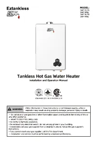EZ Tankless SAP-14L NG