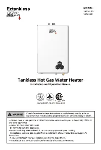 EZ Tankless SAP-24L LPG