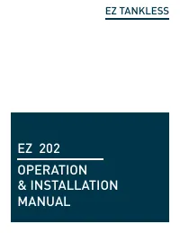 EZ Tankless EZ202LPG