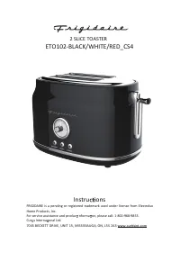 Frigidaire ETO102 BLACK