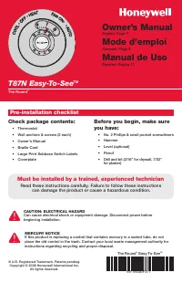 Honeywell T87K1007
