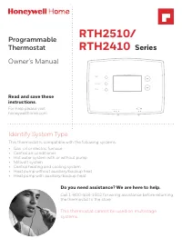 Honeywell RTH2510B1018