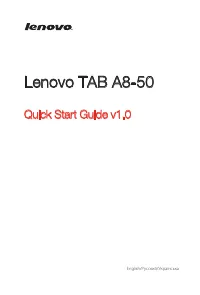 Lenovo A8-50 