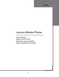 Lenovo S720 Smartphone 