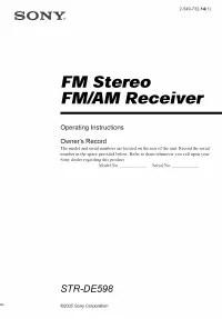 Sony STR-DE598